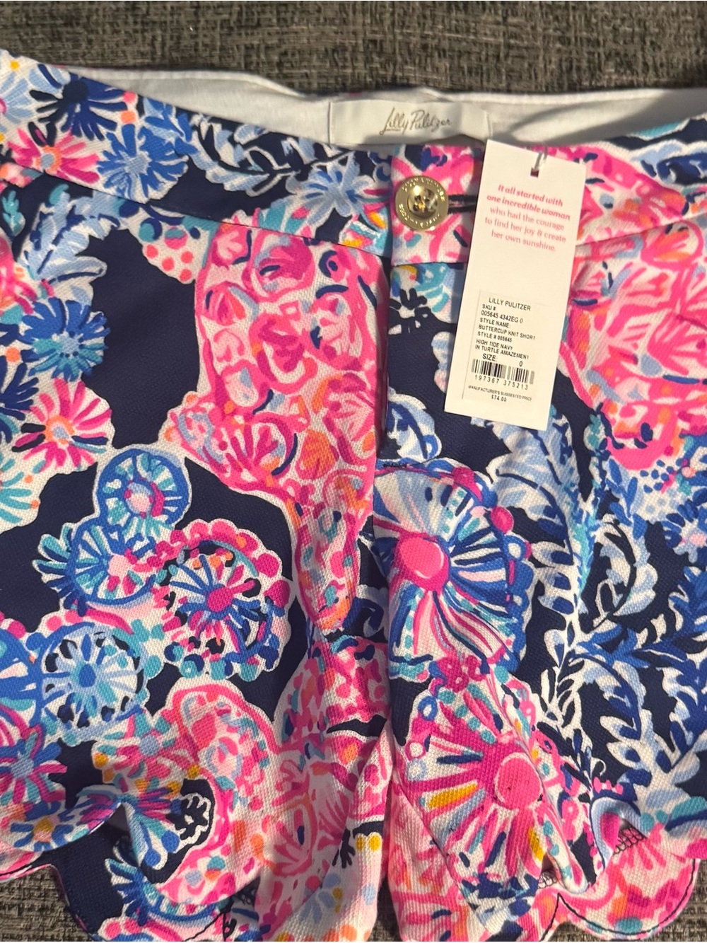 Lilly Pulitzer Women's Buttercup Knit Shorts Size 0 NWT - Picture 2 of 5